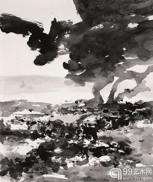 赵无极 《无题》水墨纸本73.5 x 61.5 cm.估价﹕HK$ 300,000 - 400,000US$ 38,500 - 51,300