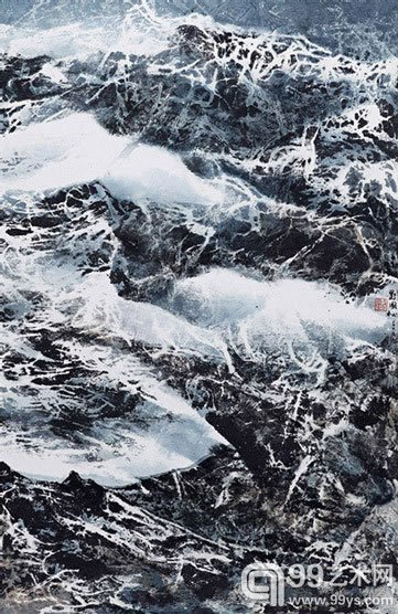 刘国松 《世界之巅》2005 年作水墨设色纸本94.5 x 61.7 cm.估价﹕HK$ 300,000 - 400,000US$ 38,500 - 51,300