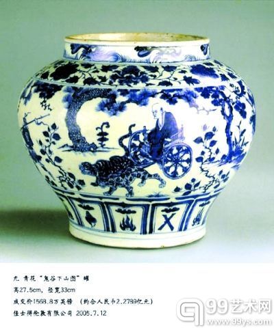 “鬼谷子下山”瓷罐
