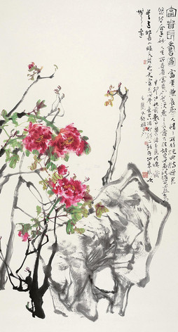 陈玉圃 辛卯（2011年）作 富贵长寿图 镜心	