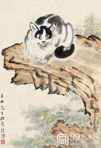 徐悲鸿 猫 立轴	