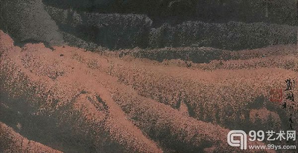 刘国松(b.1932)塔里木河之旅纸本设色41×129cm1999HKD:450,000-550,000出版：《刘国松的宇宙》，长流艺闻杂志社出版，2004