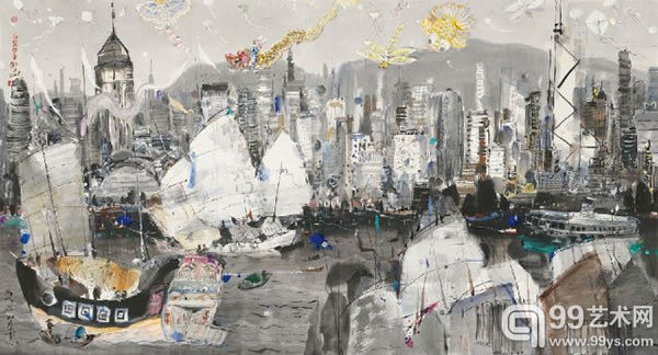 陈田恩(b.1942)风筝节纸本设色96.5×178cm2006HKD:120,000-150,000