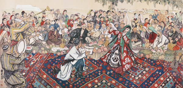 庆丰收 150x280cm 1959年