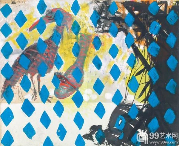 赵春翔窗外景象油彩纸本裱于画布1977-1983年代作86 x 106.5 公分(33 7/8 x 41 15/16 英寸)款识：春翔77-83 (左上)港币1,500,000-2,000,000美元192,300-256,400
