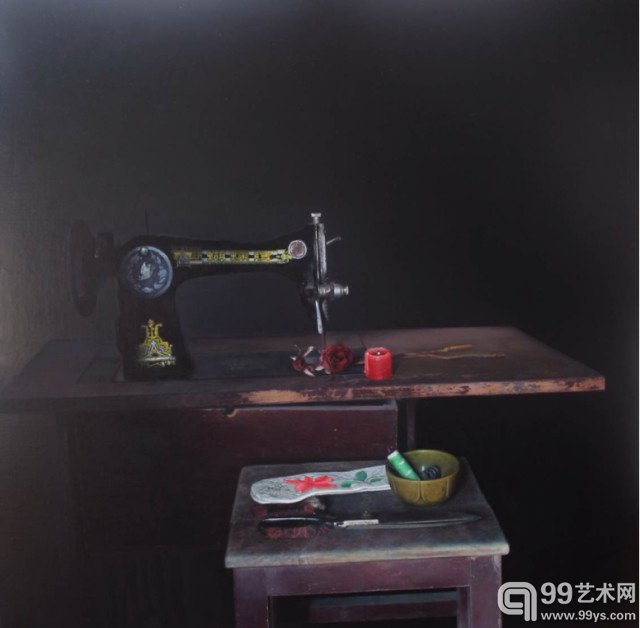 周梅元 给母亲的画 100×100cm 2014年