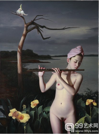 刘延明 美人蕉 135X100cm 2013年
