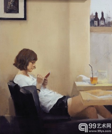张军 微信·下午茶 120×90cm 2014年
