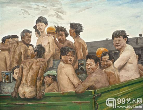 LOT1046刘小东《违章》，1996年作，油画画布，180x230公分