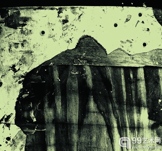 苏岩声 遗迹之九、30×40cm、凹版、2014年