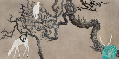 谭军《小寒》布面丙烯360x180cm 2013