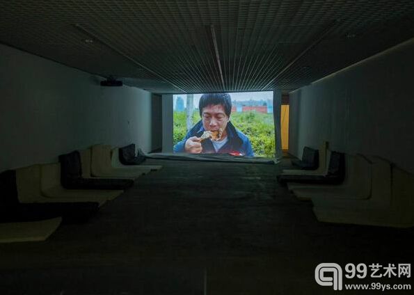蔡明亮,“郊游”展览现场,2014.