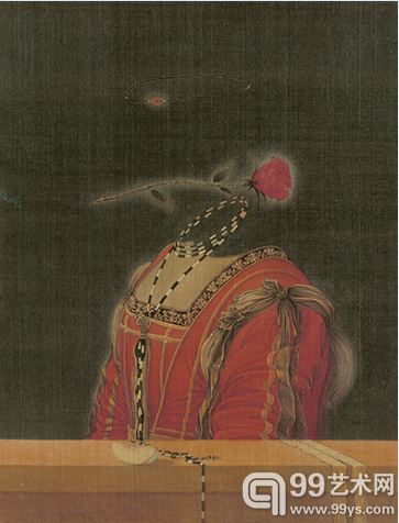 《向大师致敬—寻找莱昂纳多•达芬奇》 绢本设色 66x48cm 2014年