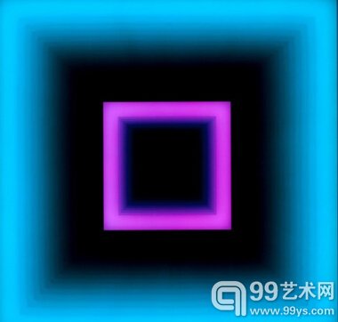 Chul Hyun Ahn，《无题617》（Untitled 617 ）光影雕塑；胶合板，LED灯，镜子