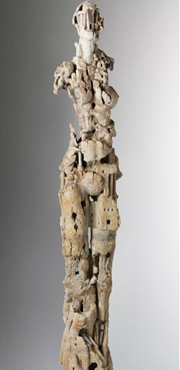 William Schwob，《没有记忆的塑像》（Figure without Memory，2014年）；柴烧陶像