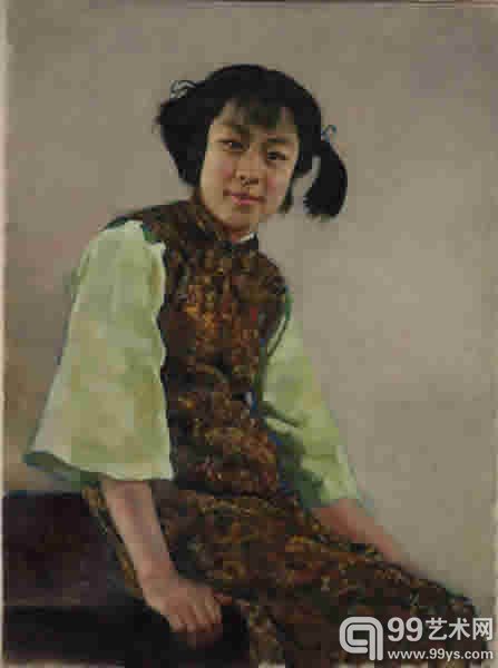 徐悲鸿《孙慧筠像》80X60