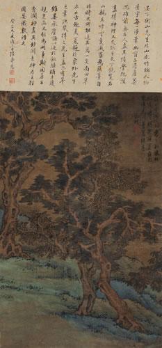 5825文徵明秋山高隐立轴设色绢本65×41 cm.RMB: 3,000-5,000