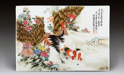 民国 瓷板画