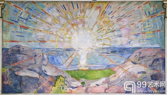 蒙克1912-1913年作品《太阳》