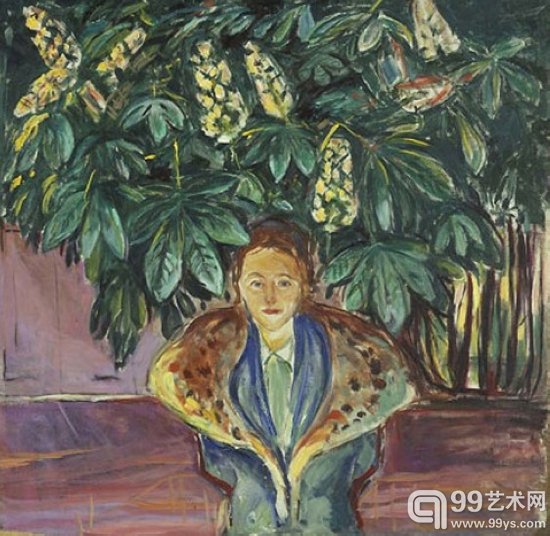 蒙克1937年作品《栗子树下》