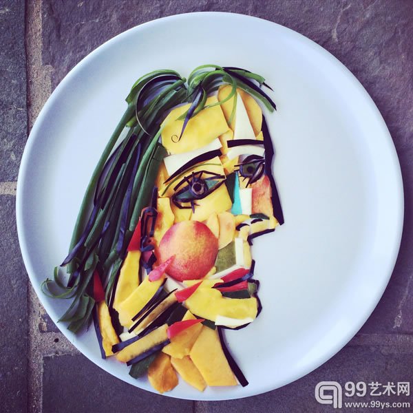 食物版本毕加索作品《哭泣的女人》