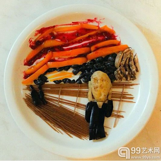 食物版本爱德华·蒙克作品《呐喊》