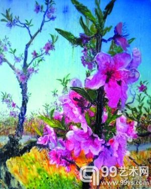 周春芽《桃花》