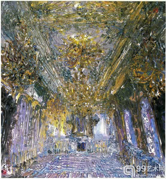 聂危谷：《 旋律》97x90cm 纸本彩墨2012