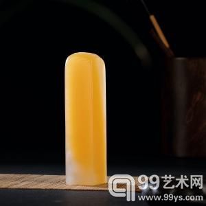 荔枝洞石云纹薄意方章