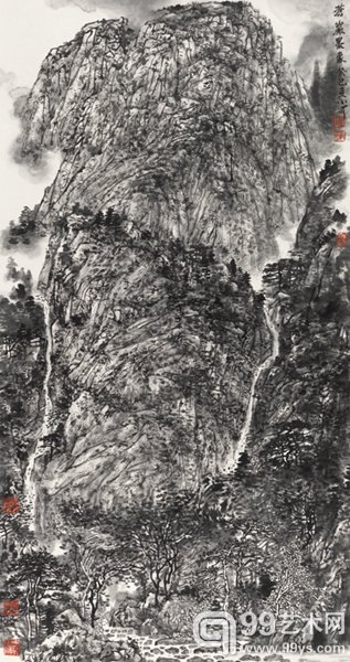李小可 《苍岩墨象》 2013年 136×68cm