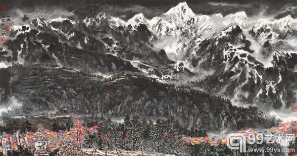 李小可 《山魂》 2013年 96×180cm