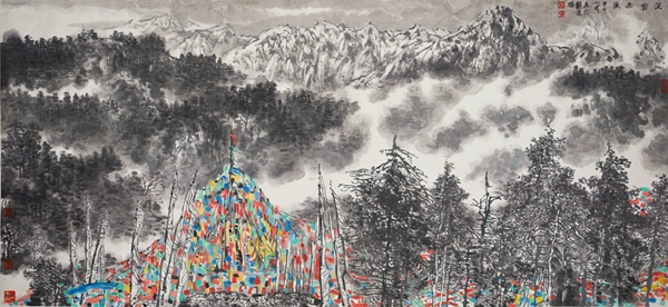 李小可《波密雨后》 2014年 105.5×234cm