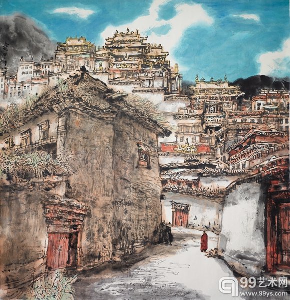 李小可《寺》 2014年 106×101cm