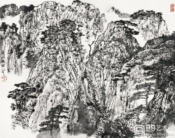 李小可 《黄山写生》 2010年 69×54cm