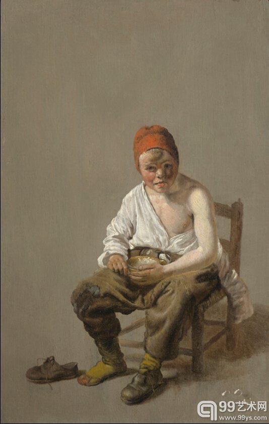 Pieter Jacobsz. Duyfhuysen《坐着喝粥的男孩》