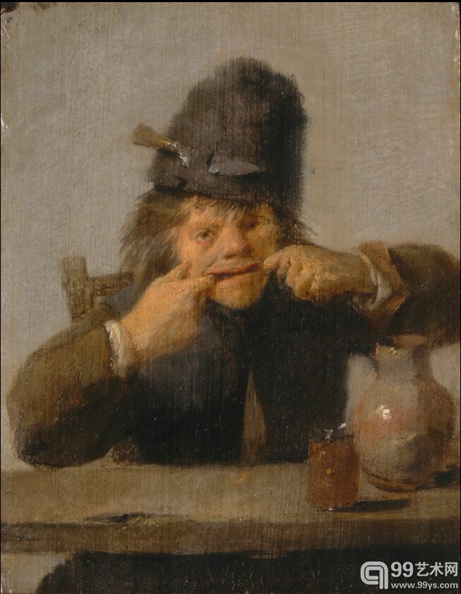 Adriaen Brouwer《扮鬼脸的年轻人》