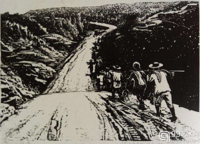 赵延年 迎春 木刻 1977