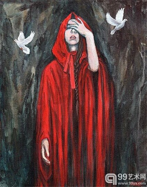 艺术家Mariam Fatima Paré用嘴巴作画的作品