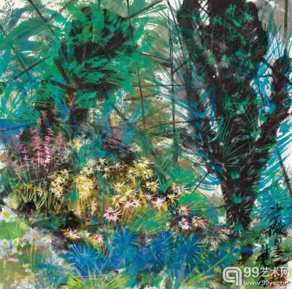 林风眠 花园一角