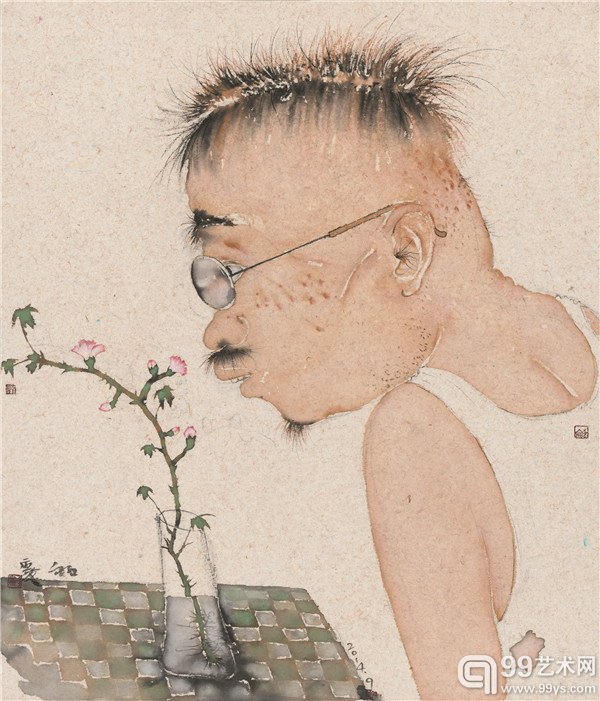 刘庆和 一年之计在于春 2014 纸本水墨 65×55cm  