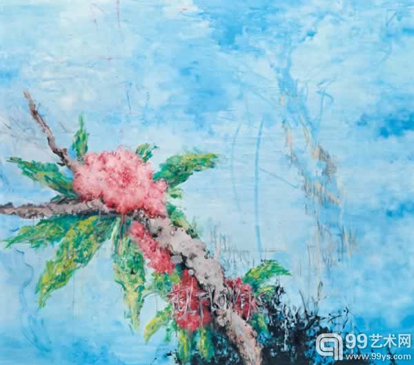刘炜 一枝花儿 2007年作 布面油画 150×170 cm.