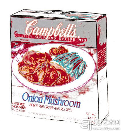 ANDY WARHOL作品《Campbell`s Soup Box (Onion Mushroom)》, 1986