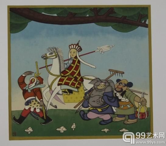 《话说三藏师徒四人(33/500)》(藏品编号：161135007)
