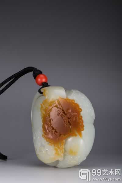 崔磊 白玉雕福禄寿把件 材质 新疆和田籽玉 7.9 × 6.5 × 4 cm 346 g