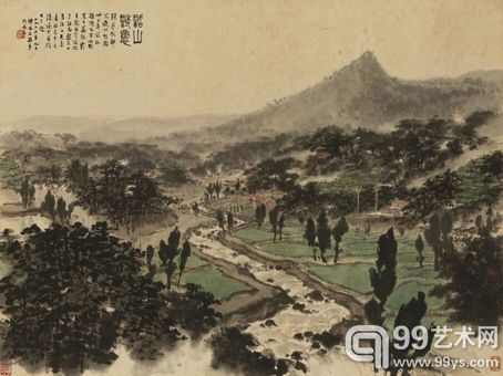 傅抱石（1904-1965） 毛泽东《到韶山》诗意图