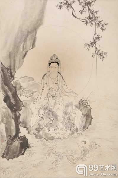 溥儒《观音像》
