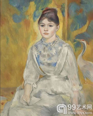 雷诺阿作品《天鹅女孩或苍鹭女孩》（1886）