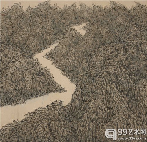 杨运高 河谷苍苍 97×99cm 