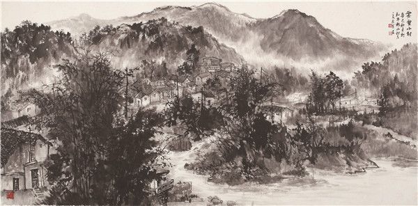 《雾灵小村》 138×68cm
