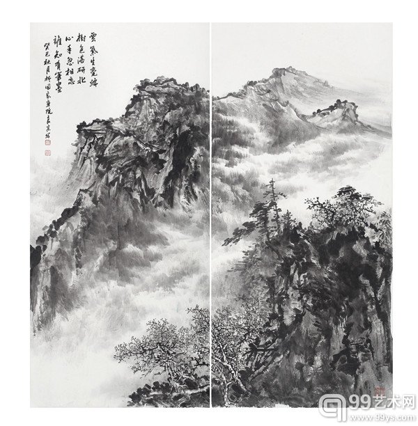 《云气生毫挥》 96×96cm
